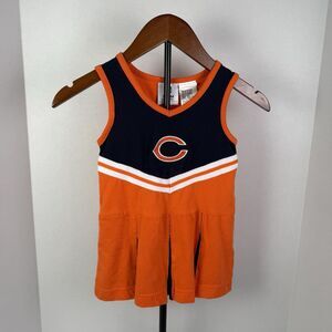 Chicago Bears NFL Cheerleader Dress Size 2T One Piece Navy Orange
